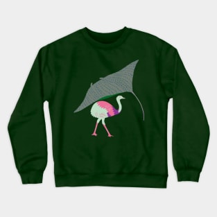 Ostrich under the shade Crewneck Sweatshirt